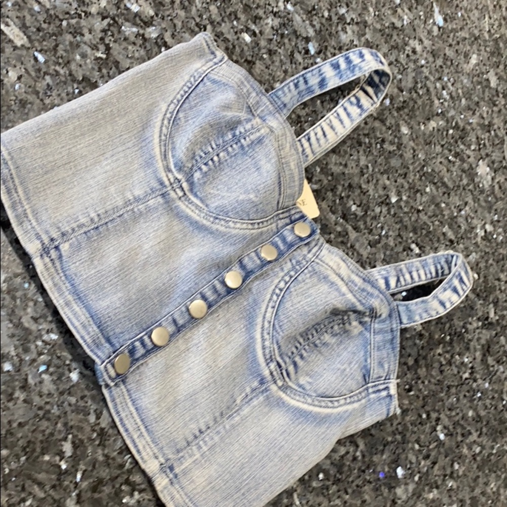 Denim crop top